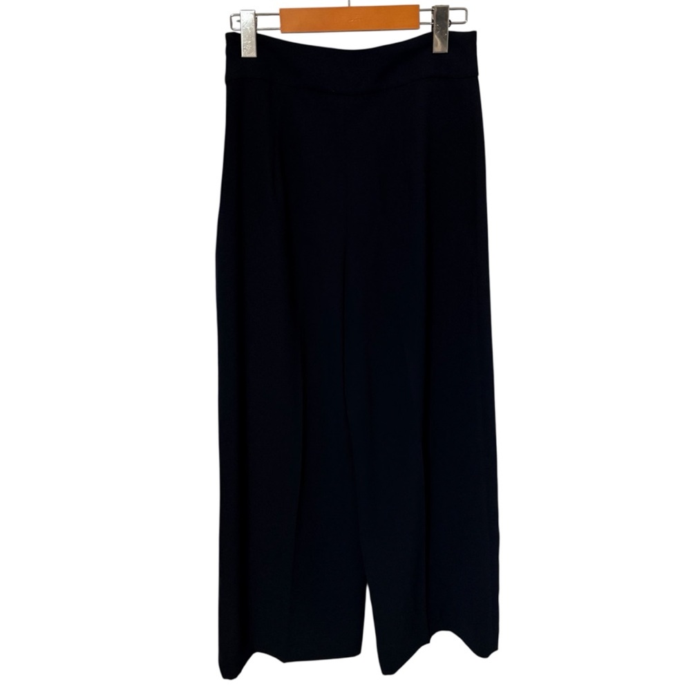Zara navy crepe palazzo pants